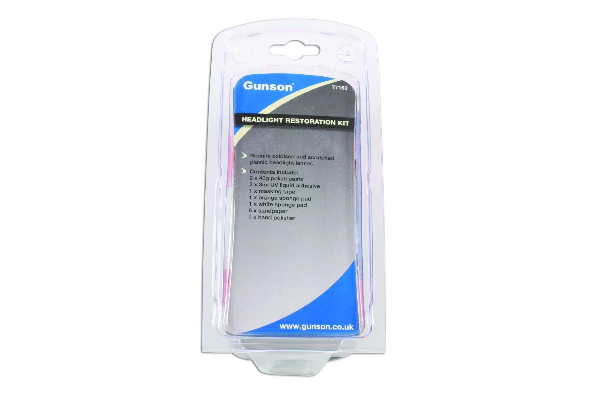 Gunson 77153 14pc Headlight Restoration Kit - Repair Kit for Headlight Lenses - Vroom Classics