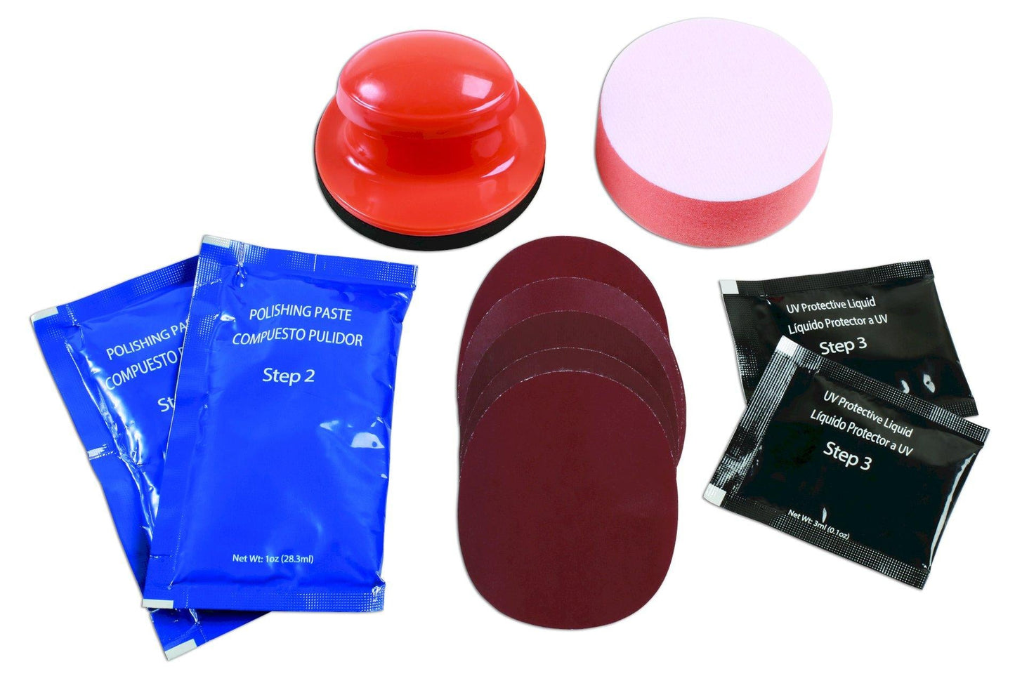 Gunson 77153 14pc Headlight Restoration Kit - Repair Kit for Headlight Lenses - Vroom Classics