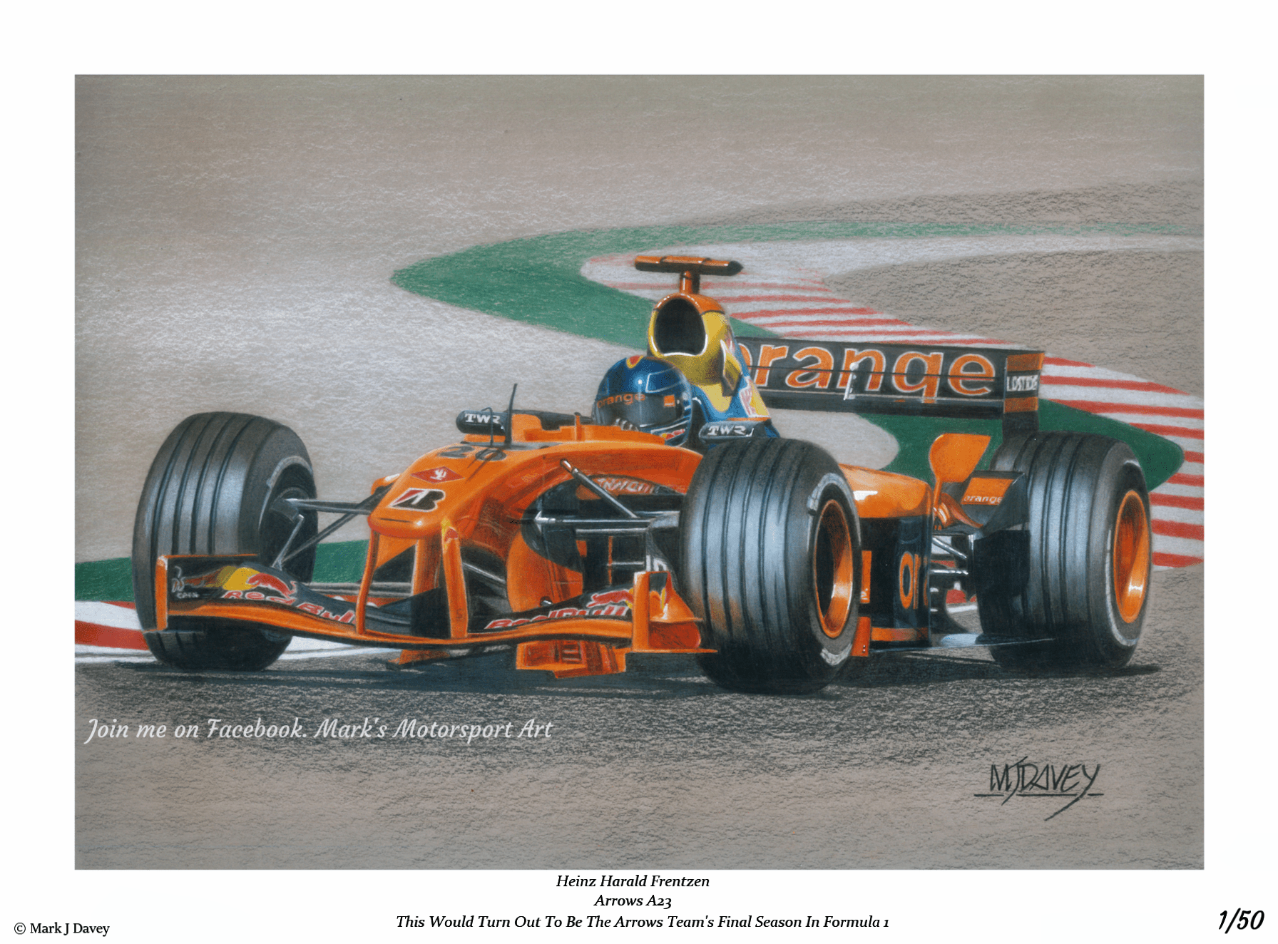 Heinz - Harald Frentzen in the Arrows A23 Cosworth, 2002 French GP - Limited Edition Giclee Print - Vroom Classics