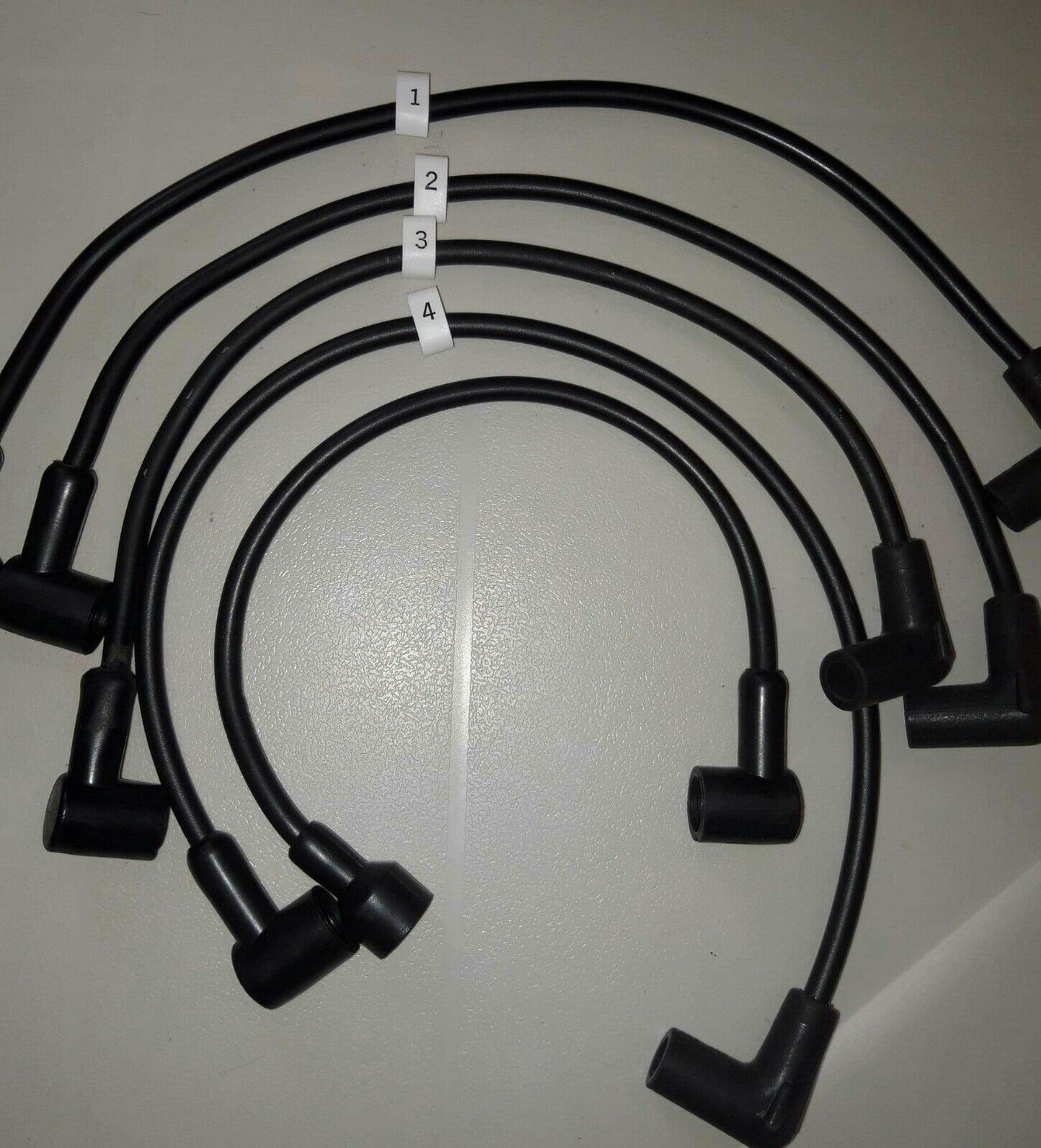 Ignition Lead Sets - Austin A30/35/40 7mm Black Copper HT Leads - Vroom Classics
