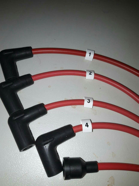 Ignition Lead Sets - Austin A90 Atlantic Red Copper Core HT Leads - Vroom Classics