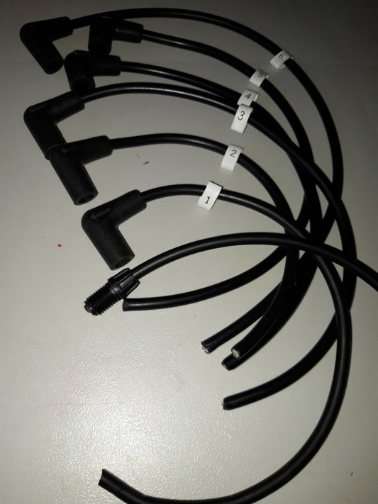 Ignition Lead Sets - Austin Healey 100/6 Black Copper Core HT Leads - Vroom Classics