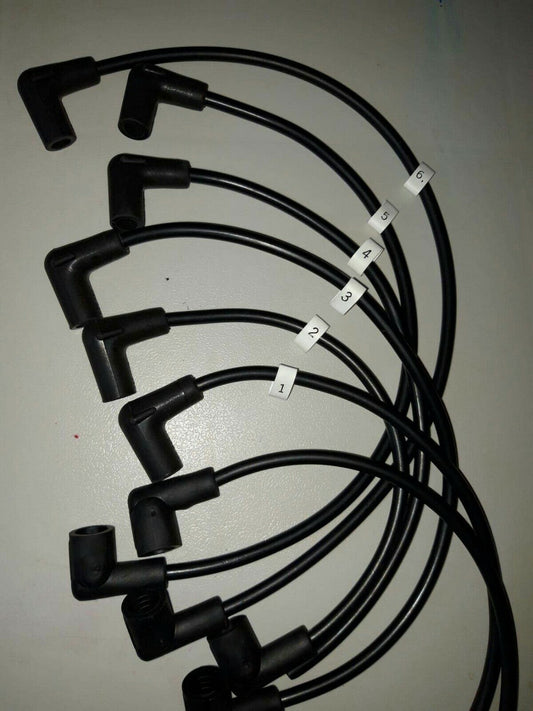 Ignition Lead Sets - Austin / Morris 2200 Black Copper Core HT Leads - Vroom Classics
