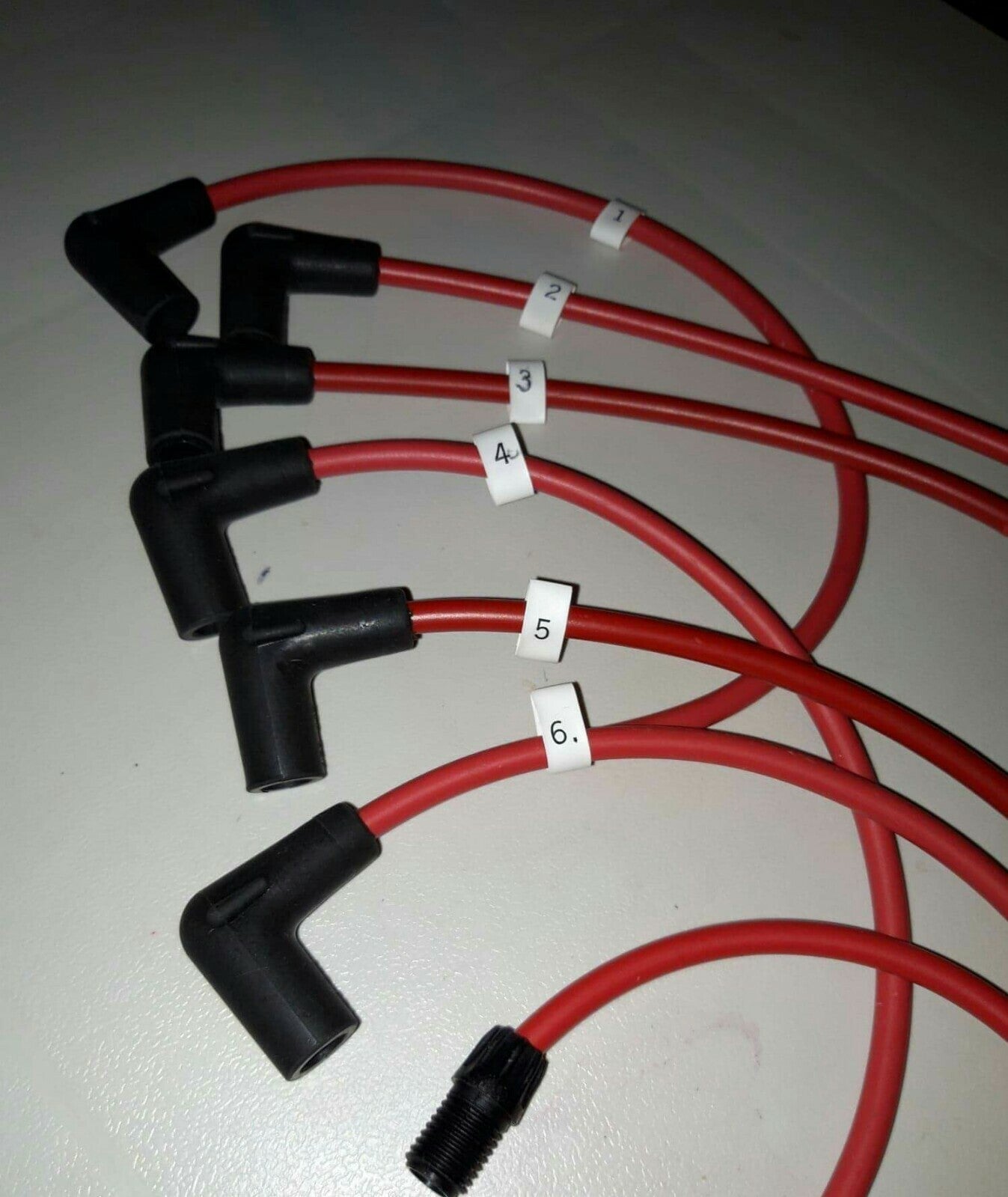 Ignition Lead Sets - Bentley Mk 6 Red Copper Core HT Leads - Vroom Classics