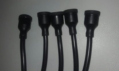 Ignition Lead Sets - Ford 100E Sidevalve Black Copper HT Leads - Vroom Classics