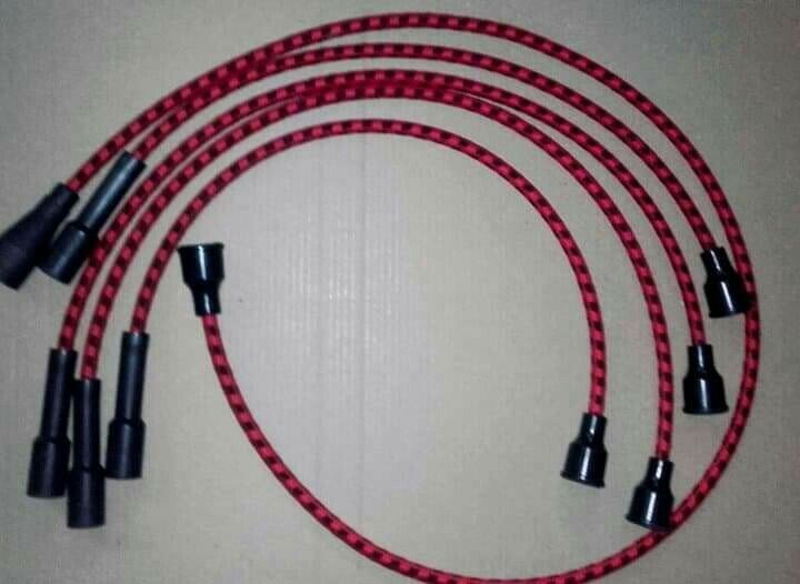 Ignition Lead Sets - Ford Consul Mk 1 Braided Copper Core HT Leads - Vroom Classics