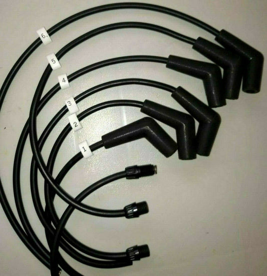 Ignition Lead Sets - Ford Zephyr Six / Zodiac Mk I Ii Iii Black 7mm Copper HT Leads - Vroom Classics