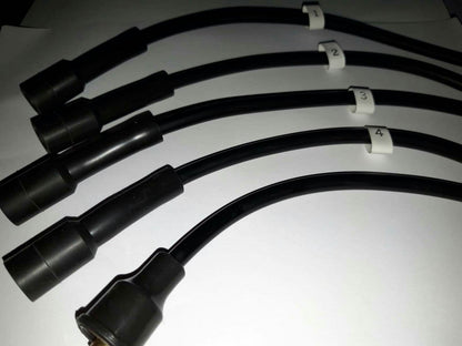 Ignition Lead Sets - Humber Hawk OHV Black Copper HT Leads - Vroom Classics