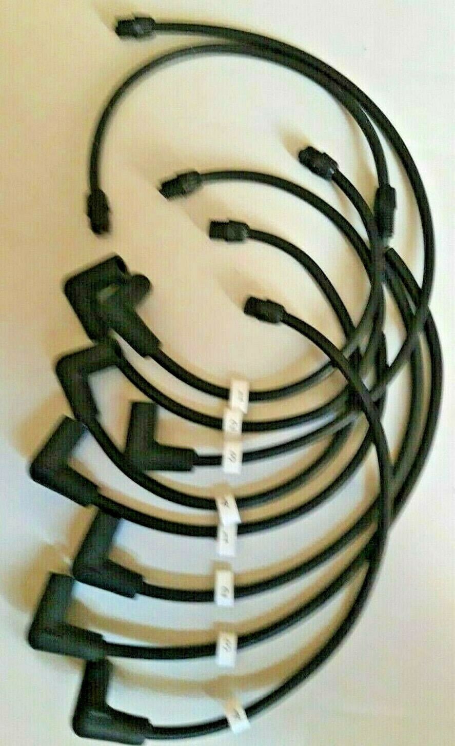 Ignition Lead Sets - Jaguar 420 / Daimler Sovereign 66 - 69 Black Copper HT Leads Acorn Connectors Only - Vroom Classics