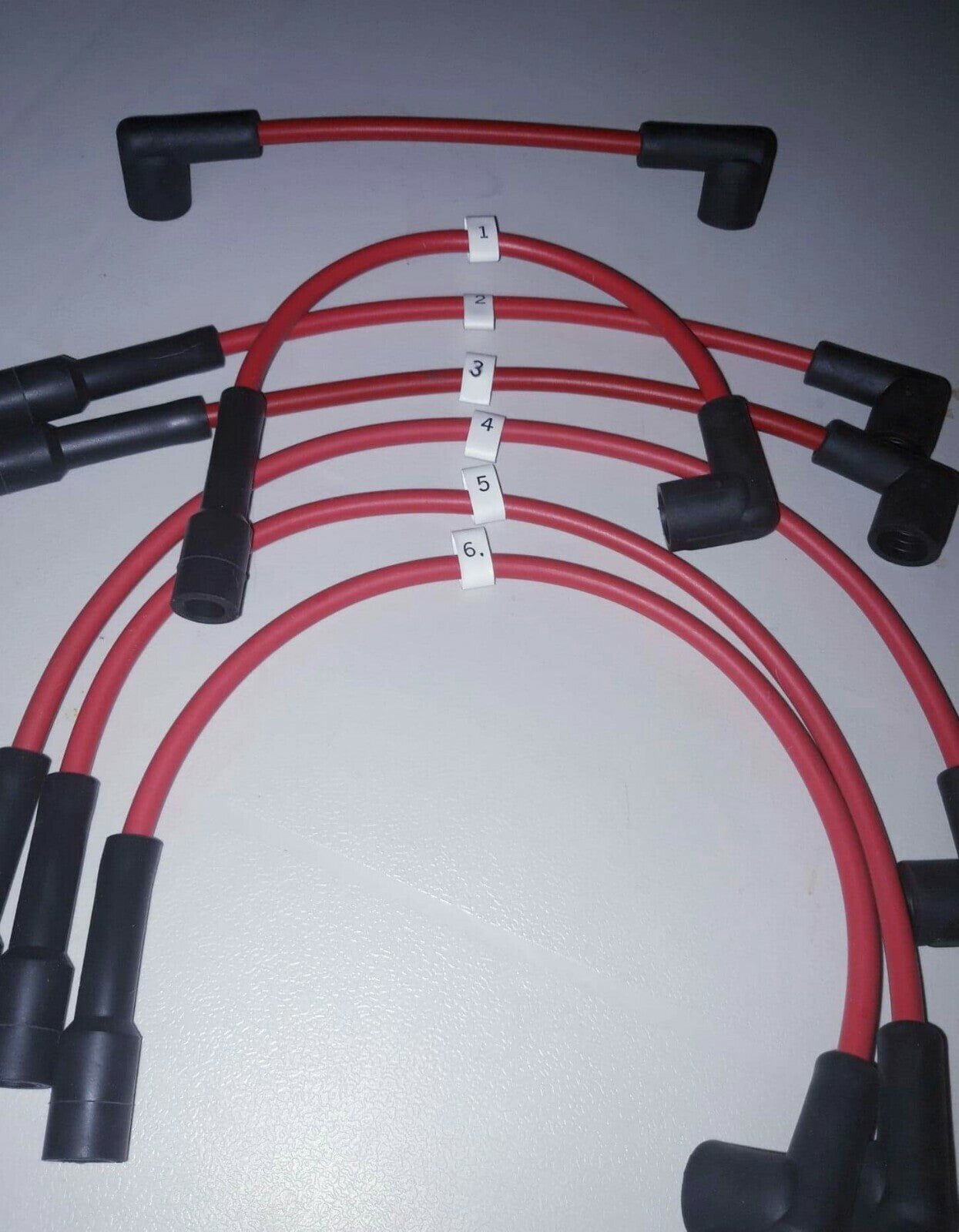 Ignition Lead Sets - Land Rover Six Cylinder Red Copper Core HT Leads - Vroom Classics