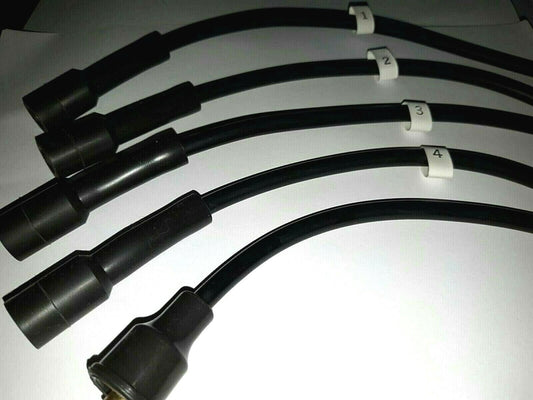 Ignition Lead Sets - Lotus Mk 2/4/6 Ford Sidevalve Black Copper HT Leads - Vroom Classics