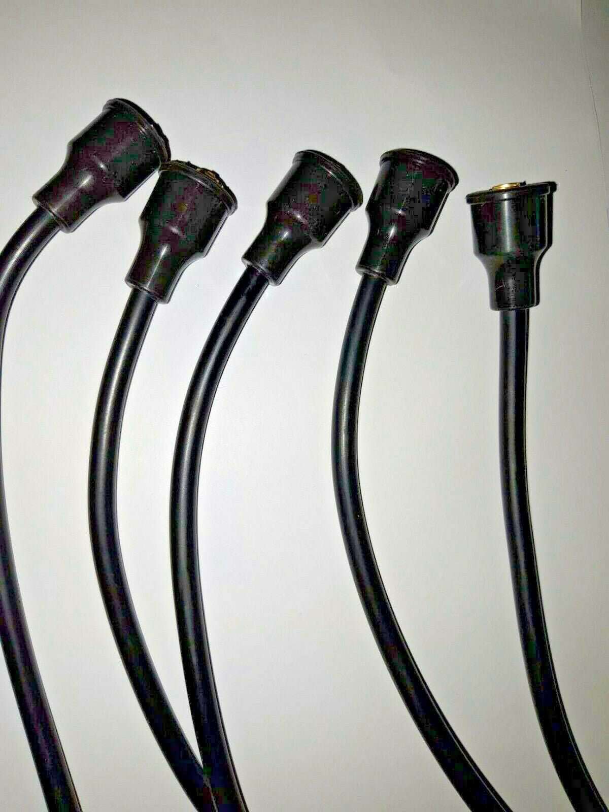 Ignition Lead Sets - Lotus Seven Series 1 Ford Sidevalve Black Copper HT Leads - Vroom Classics