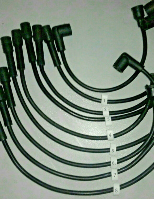 Ignition Lead Sets - Mgb/GT V8 Black Copper Core HT Leads - Vroom Classics