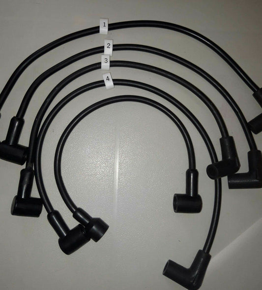Ignition Lead Sets - Morris Ital 1.7/2.0 O Series 7mm Black Copper HT Leads - Vroom Classics