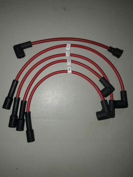 Ignition Lead Sets - Renault 15/16/17/18 Ts Red Copper Core HT Leads - Vroom Classics