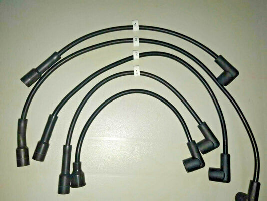 Ignition Lead Sets - Renault Fuego 1.6 Black Copper Core HT Leads - Vroom Classics