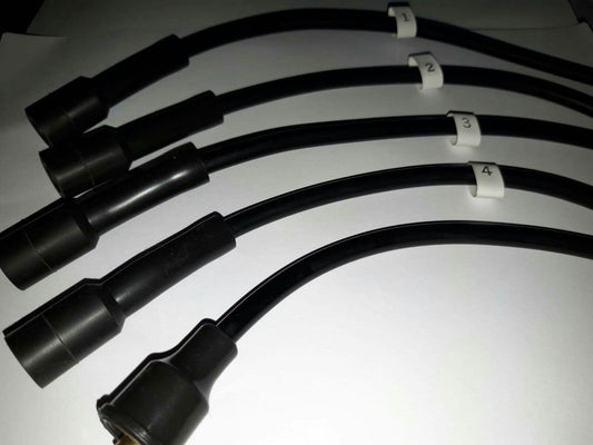 Ignition Lead Sets - Rover P6 2000 / 2200 1971 On Black 7mm Copper HT Leads - Vroom Classics