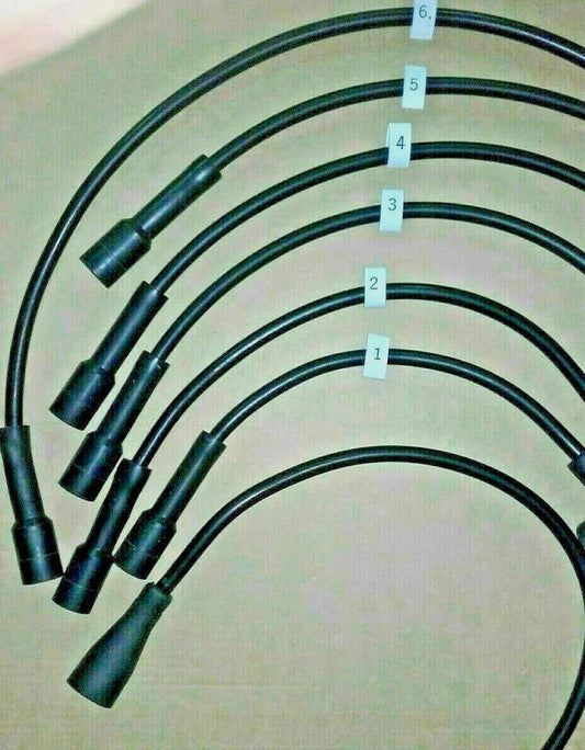 Ignition Lead Sets - Rover Sd1 2300/2600 Black Copper HT Leads Points Ignition Only - Vroom Classics
