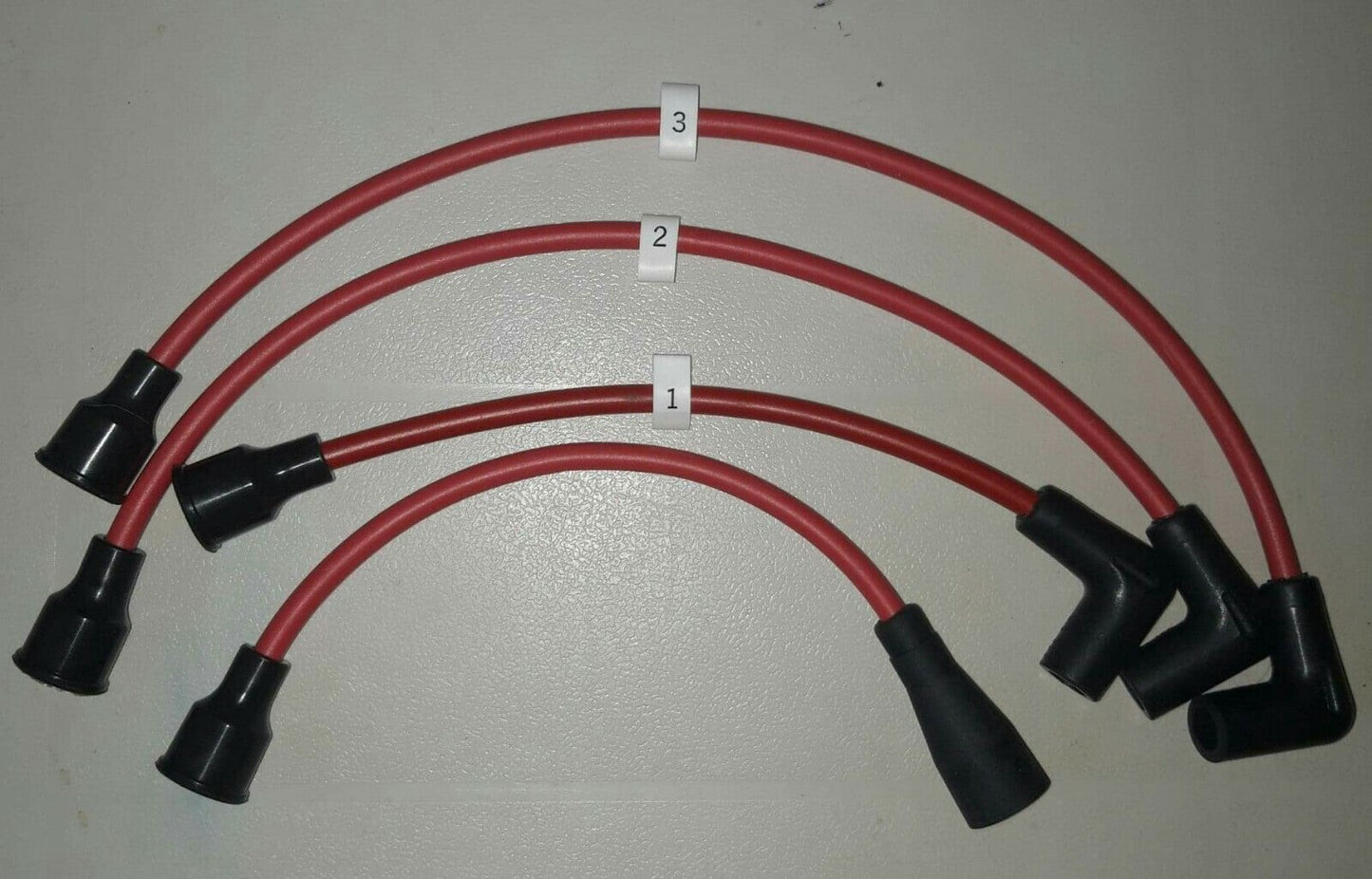 Ignition Lead Sets - Saab 3 Cylinder 2 Stroke Copper Core Red HT Leads - Vroom Classics