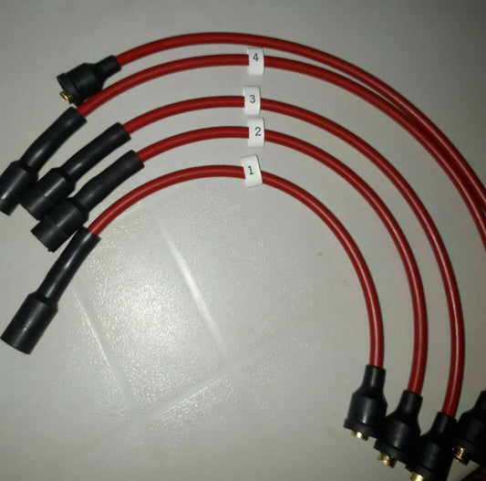 Ignition Lead Sets - Vauxhall Cavalier Mk 1 Red Copper HT Leads - Vroom Classics