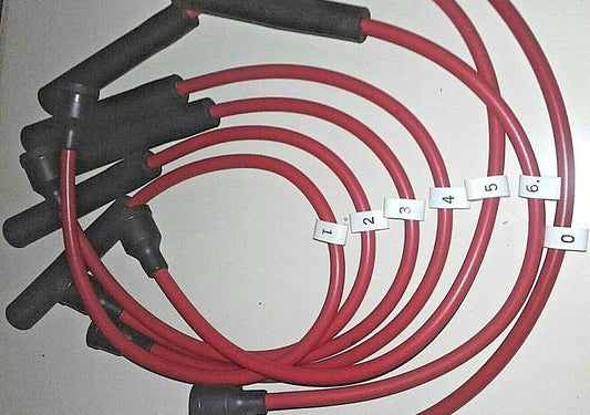 Ignition Lead Sets - Vauxhall Ventora Red Copper HT Leads - Vroom Classics