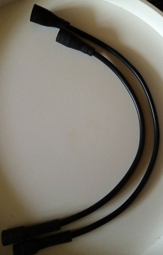 Ignition Lead Sets - Vespa 400 Car Black Copper Core HT Leads - Vroom Classics