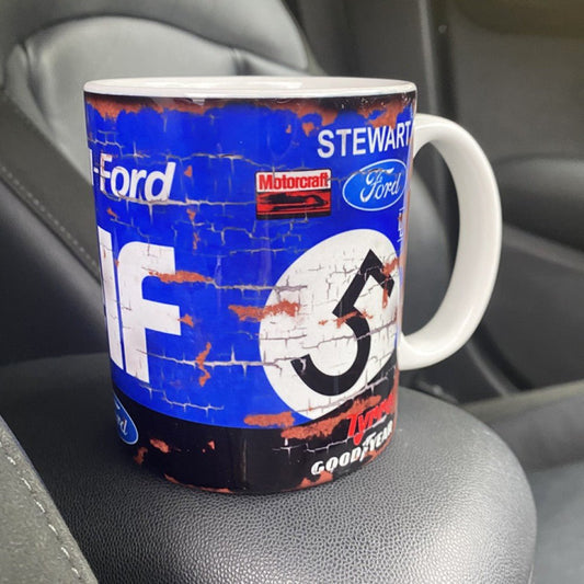 JACKIE STEWART F1 OILY RACING MUG - Vroom Classics