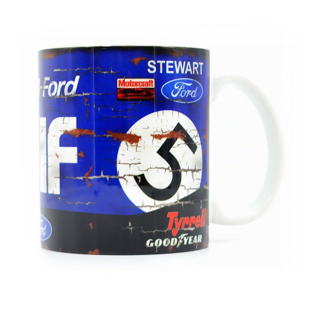 JACKIE STEWART F1 OILY RACING MUG - Vroom Classics