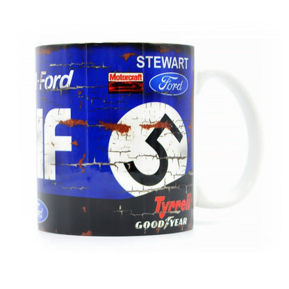 JACKIE STEWART F1 OILY RACING MUG - Vroom Classics