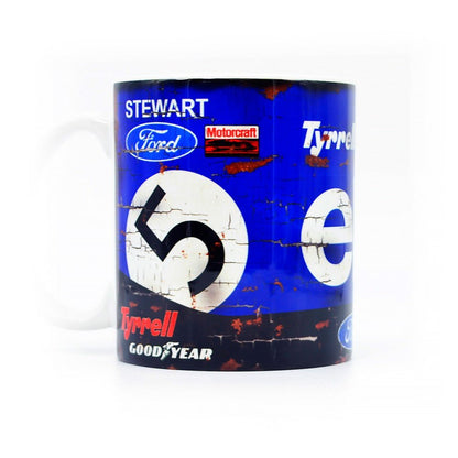 JACKIE STEWART F1 OILY RACING MUG - Vroom Classics