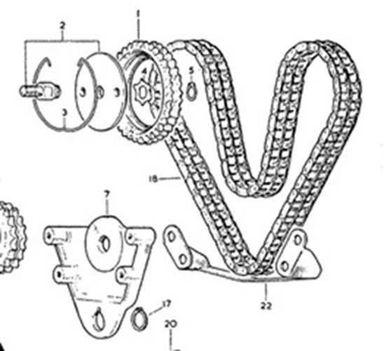 JAGUAR E-Type Series 1 & 2 UPPER TIMING CHAIN - C2256, DL100 - Vroom Classics