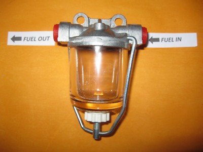 JAGUAR Mk2, XK, E - Type (AC DELCO TYPE) GLASS BOWL HIGH FLOW FUEL FILTER - Vroom Classics