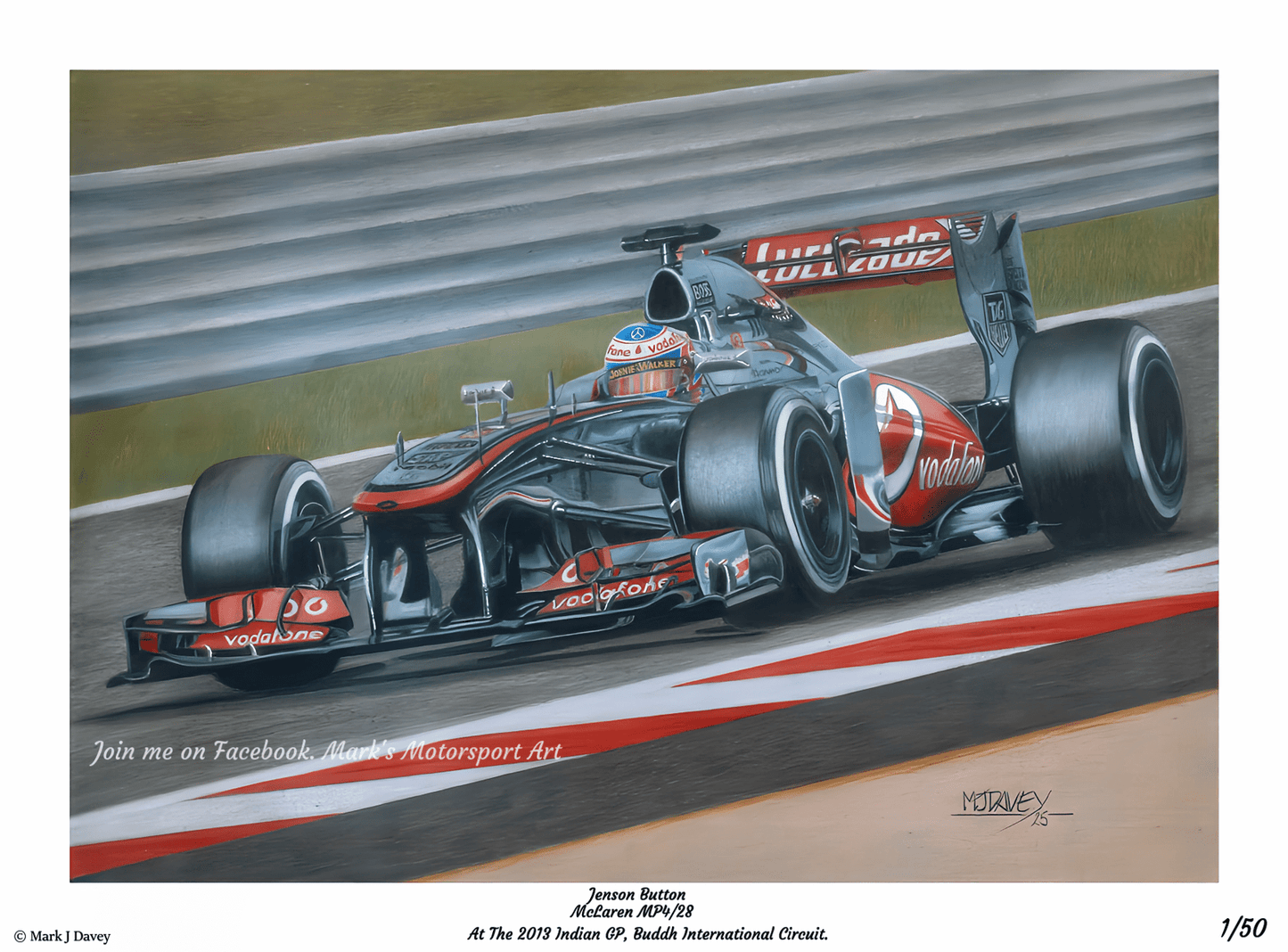 Jenson Button in the McLaren MP4/28 - Limited Edition Giclee Print - Vroom Classics