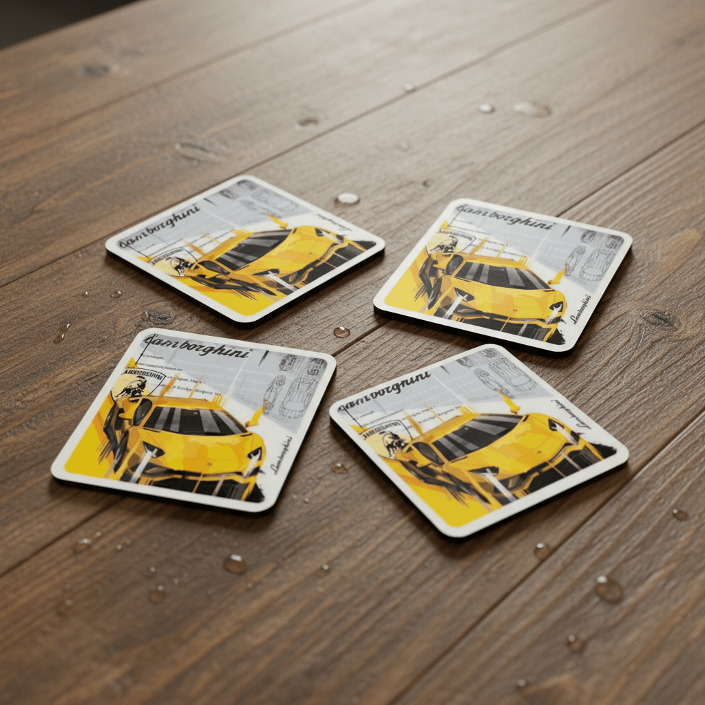 Lamborghini Aventador S Pop Art Coasters - Vroom Classics