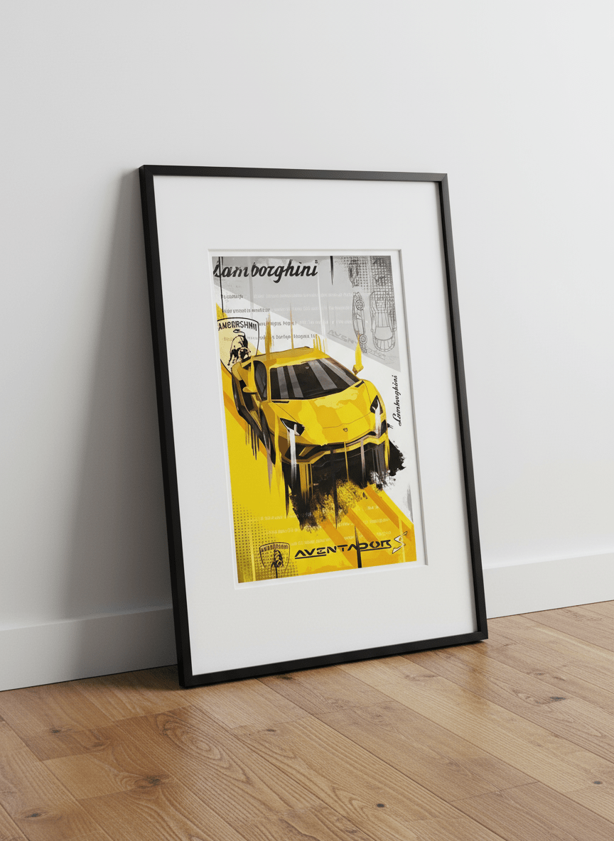 Lamborghini Aventador S Pop Art Print - Vroom Classics
