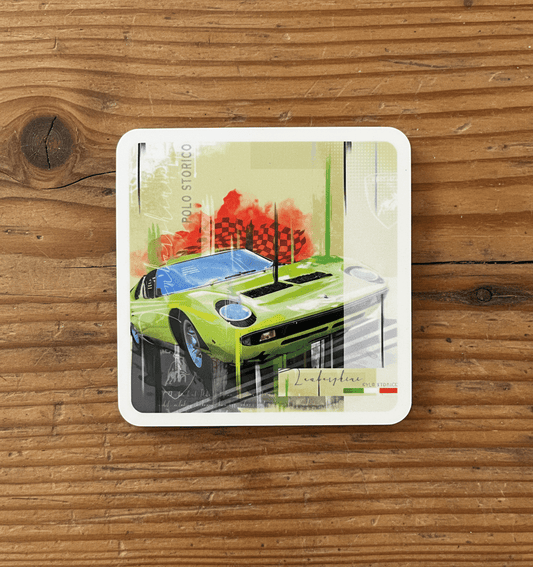 Lamborghini Miura Pop Art Coasters - Vroom Classics