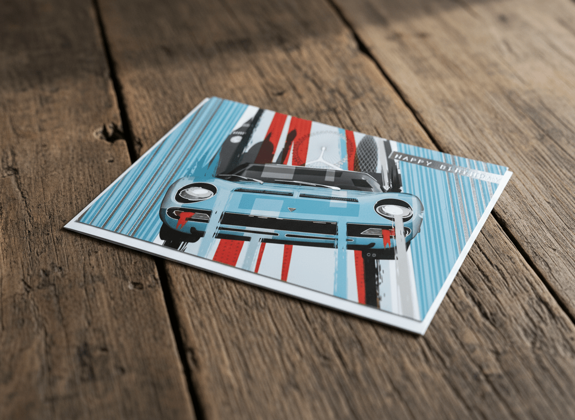 Lamborghini Miura Pop Art Greeting Cards - Vroom Classics