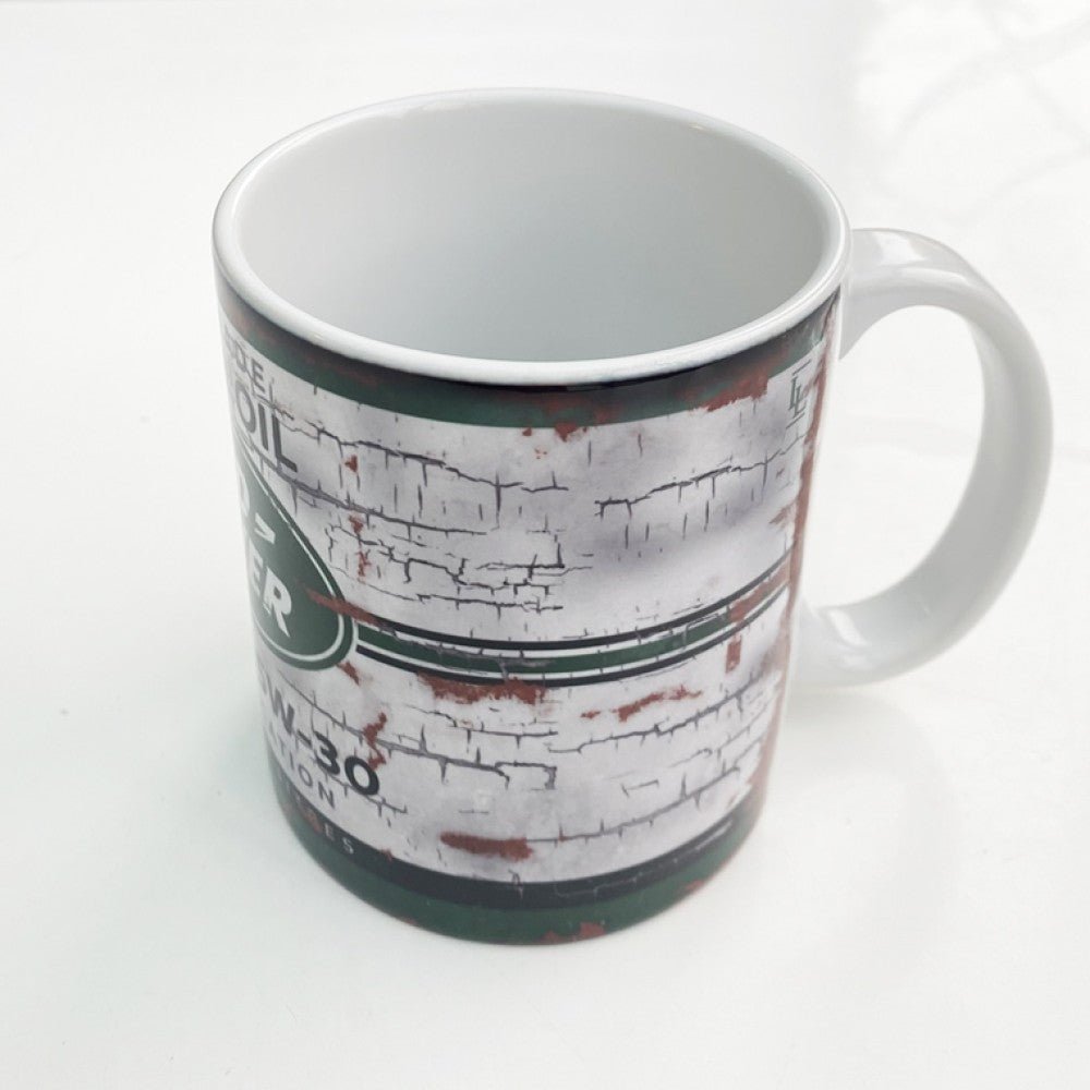 LAND ROVER MOTOR OIL CAN MUG - Vroom Classics