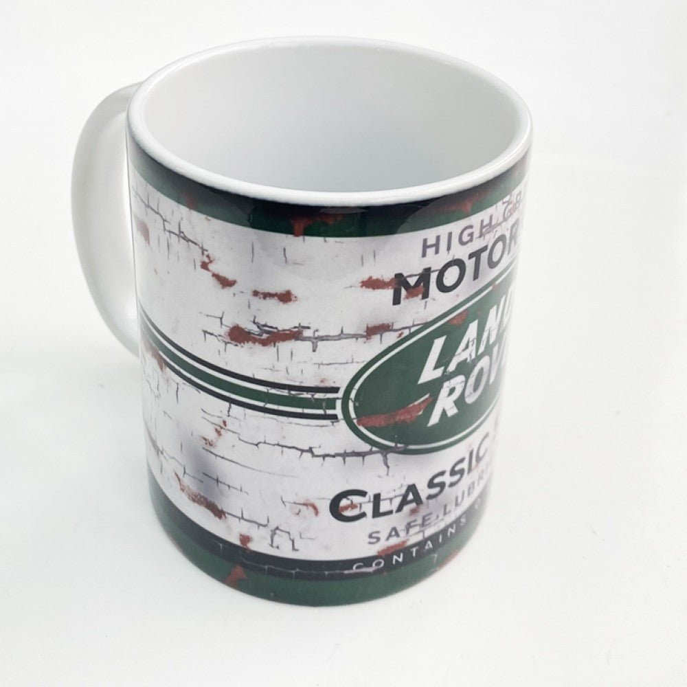 LAND ROVER MOTOR OIL CAN MUG - Vroom Classics