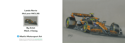 Lando Norris in the McLaren MCL38 Christmas Cards - Vroom Classics