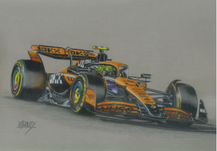 Lando Norris in the McLaren MCL38 Christmas Cards - Vroom Classics