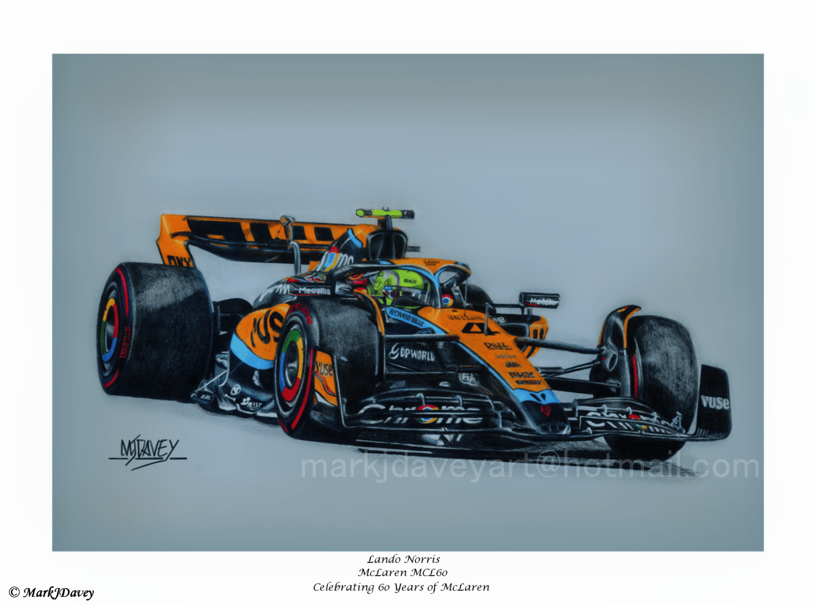 Lando Norris in the McLaren MCL60 - Limited Edition Giclee Print - Vroom Classics