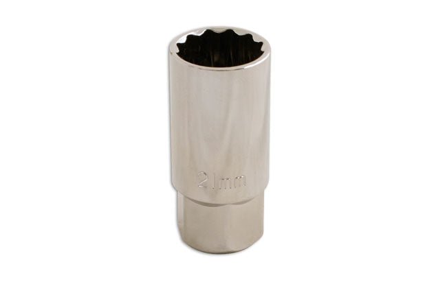 Laser Tools 0101 1/2" Dr Spark Plug Socket Bi - Hex Carbon Steel - 20.8mm (13/16") AF - Vroom Classics