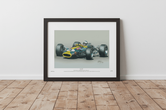 Lotus 49, Jimmy's Last F1 Car - Limited Edition Giclee Print - Vroom Classics