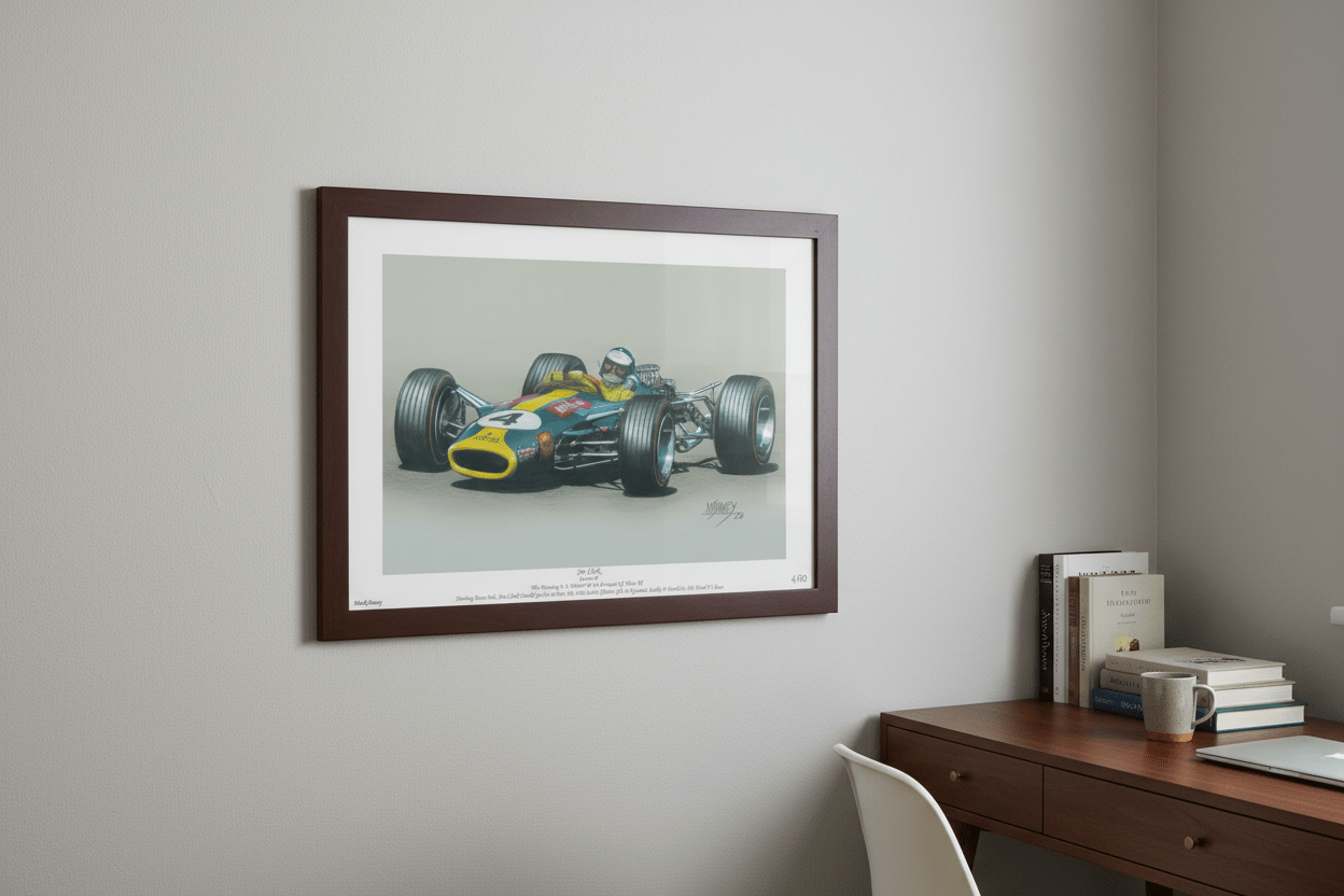 Lotus 49, Jimmy's Last F1 Car - Limited Edition Giclee Print - Vroom Classics