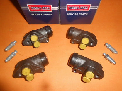 LOTUS SEVEN,SUPER SEVEN (1960 on) FRONT BRAKE WHEEL CYLINDERS(x4)Borg & Beck - Vroom Classics