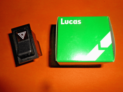 LUCAS HAZARD ROCKER SWITCH + Mounting Frame - SPB450 - Vroom Classics