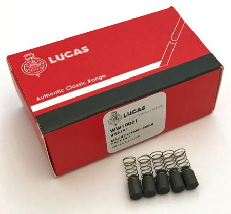 Lucas Magneto Earth Brushes (Pack 5) 455190 455191 K2F Twin Cylinder Magnetos Springs - Vroom Classics