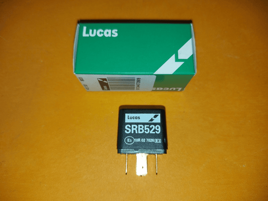LUCAS RELAY 5 PIN with resister 2x 20A 12v - Genuine Lucas SRB529 - Vroom Classics