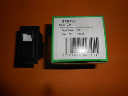 LUCAS ROCKER SWITCH open/double contacts+ Mounting Frame - SPB436(pick decals) - Vroom Classics